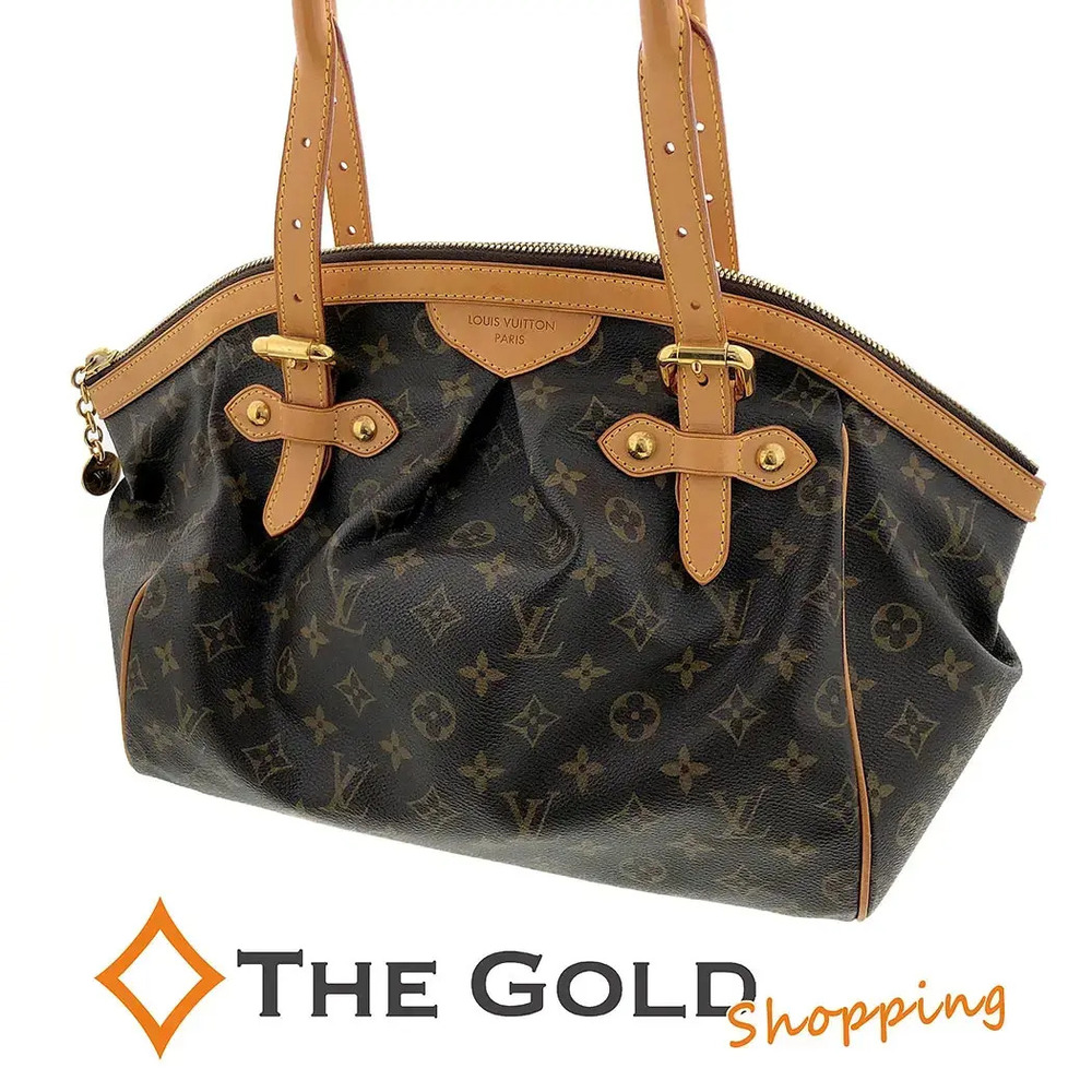 Louis Vuitton Tivoli Monogram Handle Shoulder Bag Canvas Leather Brown